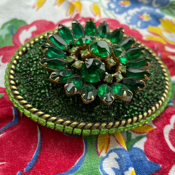 Handmade Embellished Belt Buckle ~ “Emerald City” - Picture 3 of 8